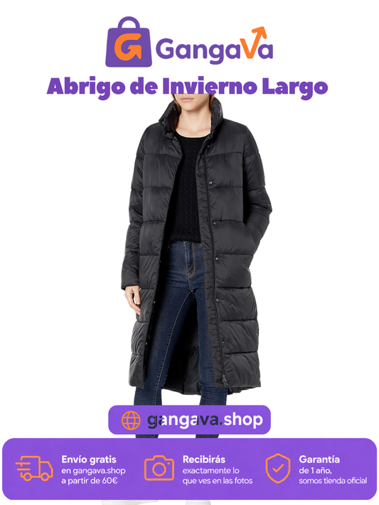 Abrigo de Invierno Largo Acolchado Amazon Talla M