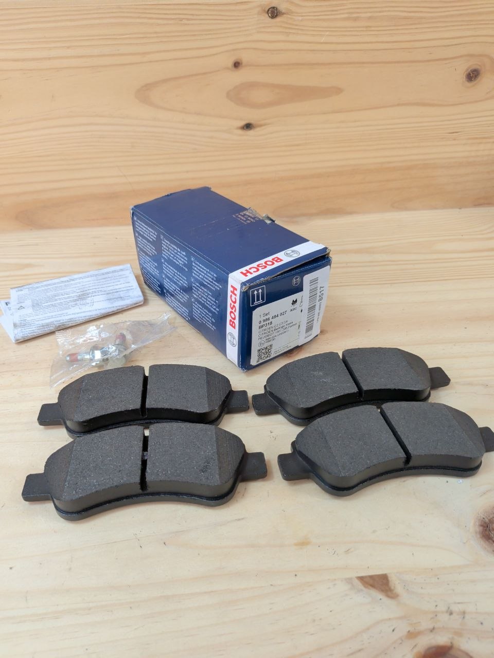 Pastillas Freno Bosch BP318 Delanteras