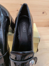 Mocasines Tacón Obsel Mujer 37 Negro Charol - foto 8