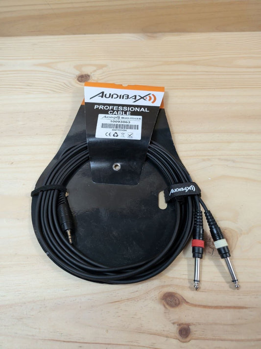 Cable Basic Line 3m Jack 3,5mm a 2x6,3mm