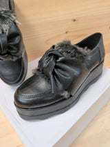 Mocasines Cuña Alesya Piel Negro T38 L215B01 - foto 4