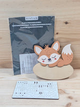 Placa Decorativa Zorrito Bebé Personalizable Mader