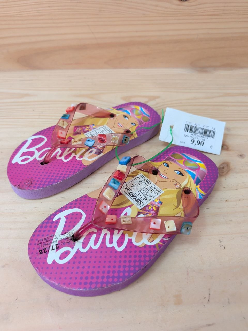 Chanclas Barbie Niña Talla 24 Rosa 2-3 Años
