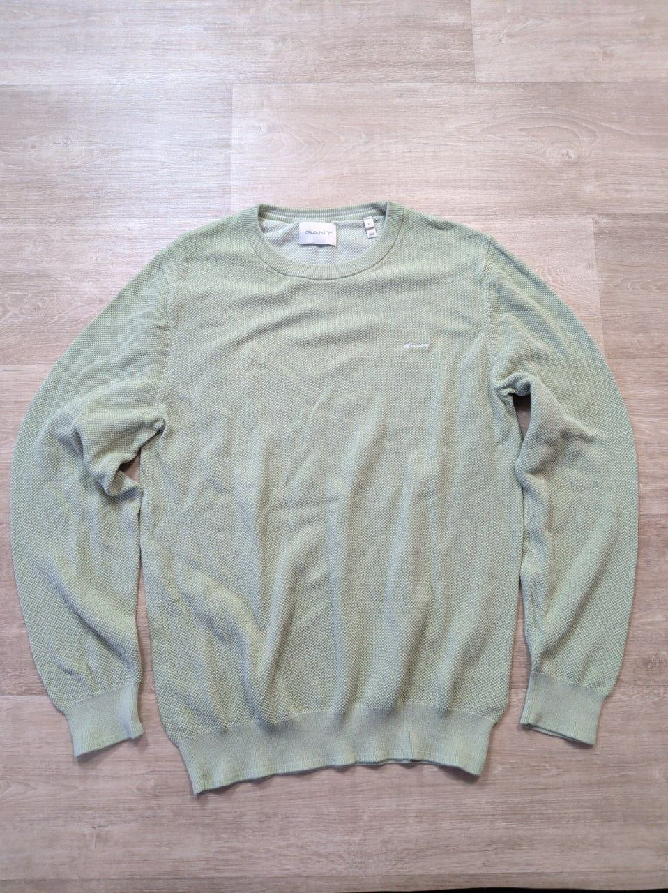 Jersey Gant Algodón Piqué Verde Claro Talla L