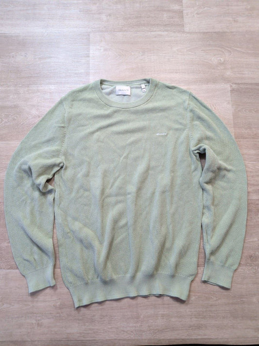 Jersey Gant Algodón Piqué Verde Claro Talla L