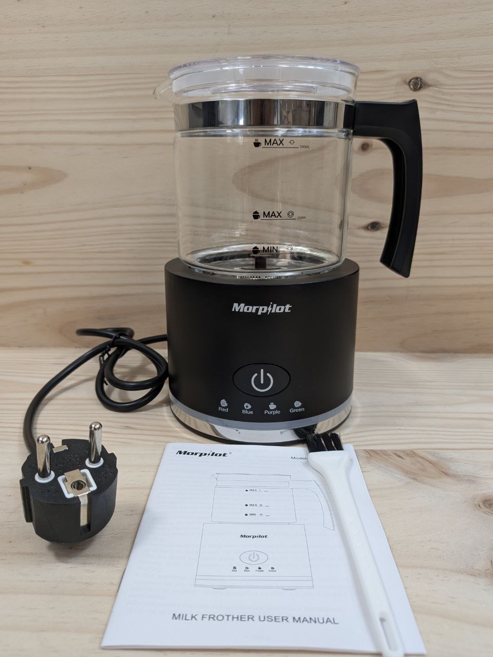 Morpilot Espumador de Leche 4 en 1 600 W Negro