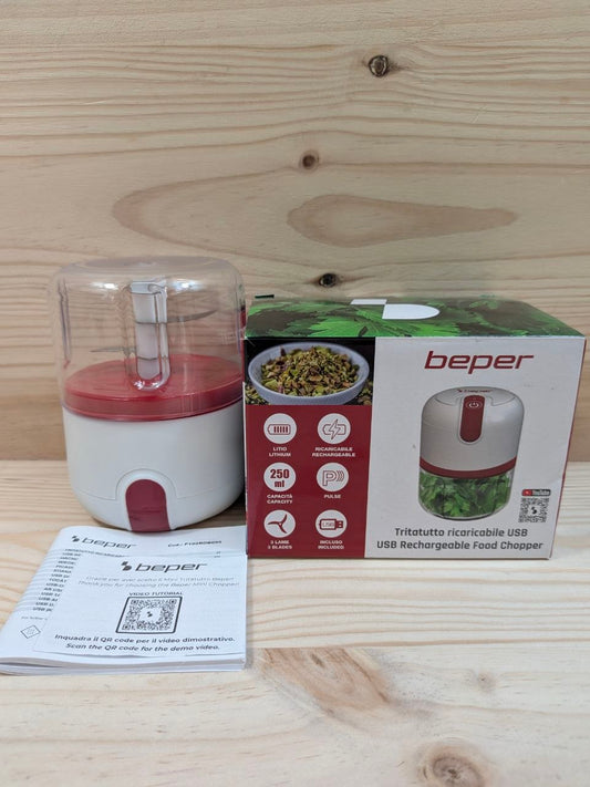 BEPER P102ROB050 Picadora Recargable USB 250 ml