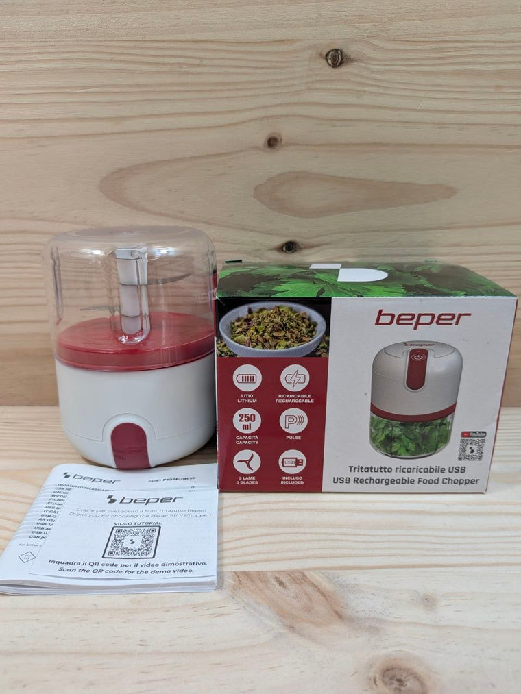 BEPER P102ROB050 Picadora Recargable USB 250 ml