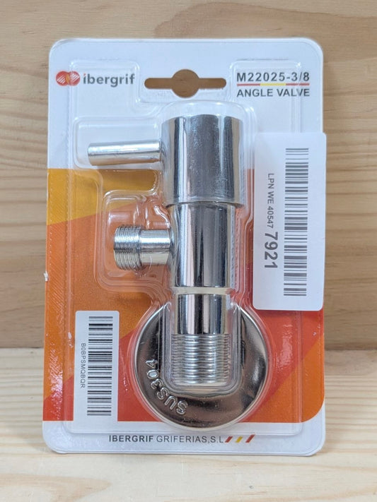 Llave Escuadra Ibergrif M22025 G1/2”xG3/8” Cromo