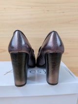 Mocasines Tacón Alesya Peltro T37 L106B06 - foto 3