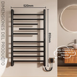 Toallero eléctrico Radiador 520×850 mm Negro - foto 2