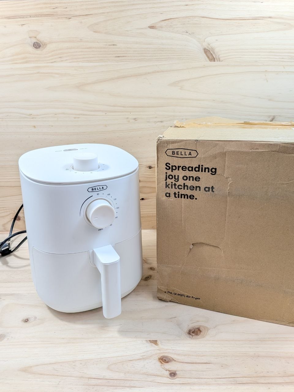 Bella Freidora manual aire caliente 3 l blanca