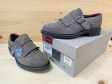 Zapatos Soldini Monk Strap Brogue Ante Gris 41 - foto 6