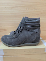 Botines Marina Seval Cuña Interior Piel Gris 37 - foto 8