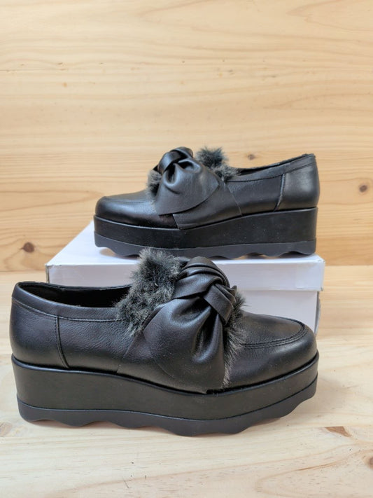 Mocasines Alesya Mujer 39 Negro Plataforma