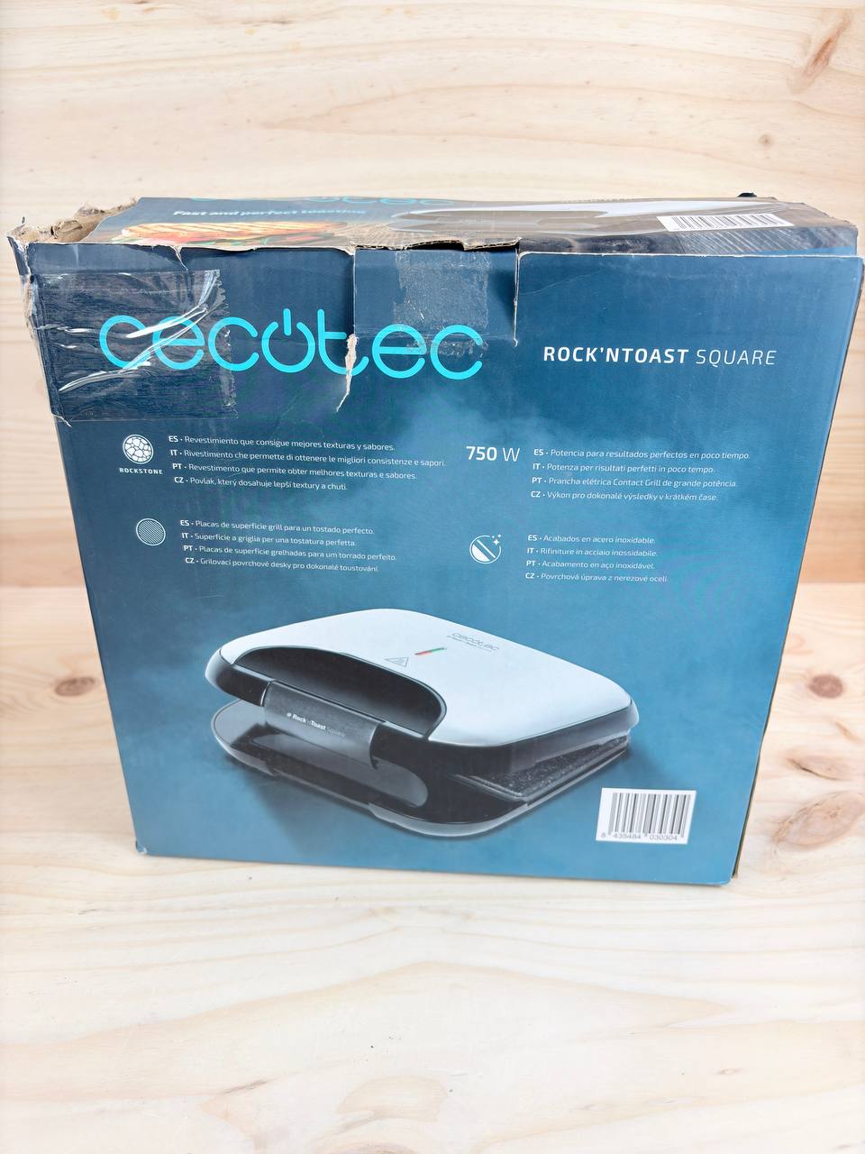 Cecotec rock&toast parilla electrica - tostadora
