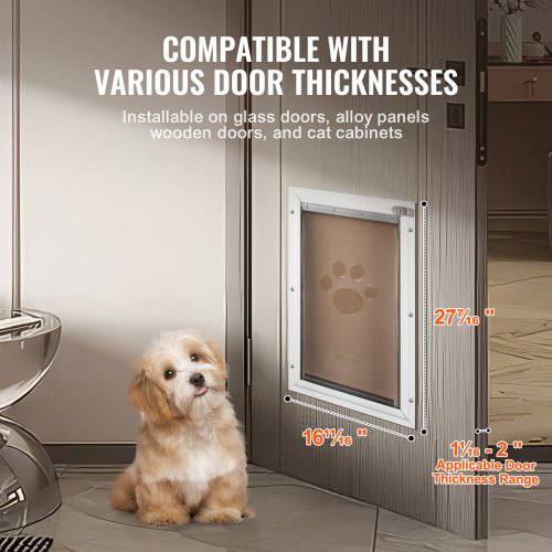VEVOR Puerta para mascotas aluminio 69,7x42,3