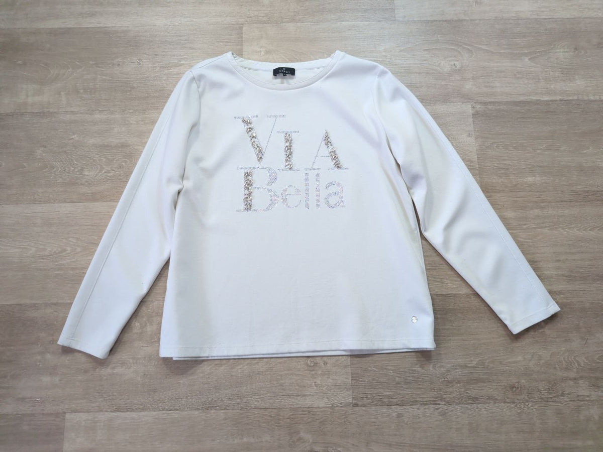 Camiseta Monari Via Bella Pedrería Blanca 42