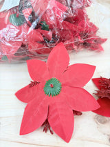 25 flores navideñas TIDEVAN con clips - foto 2