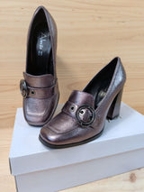 Mocasines Tacón Alesya Peltro T37 L106B06