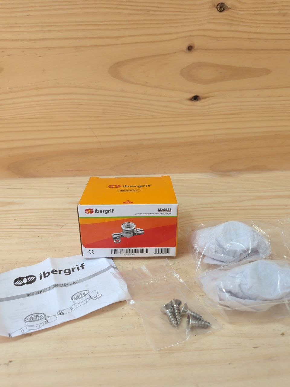 Bisagras WC Ibergrif M20523 Pack 2 Cromadas