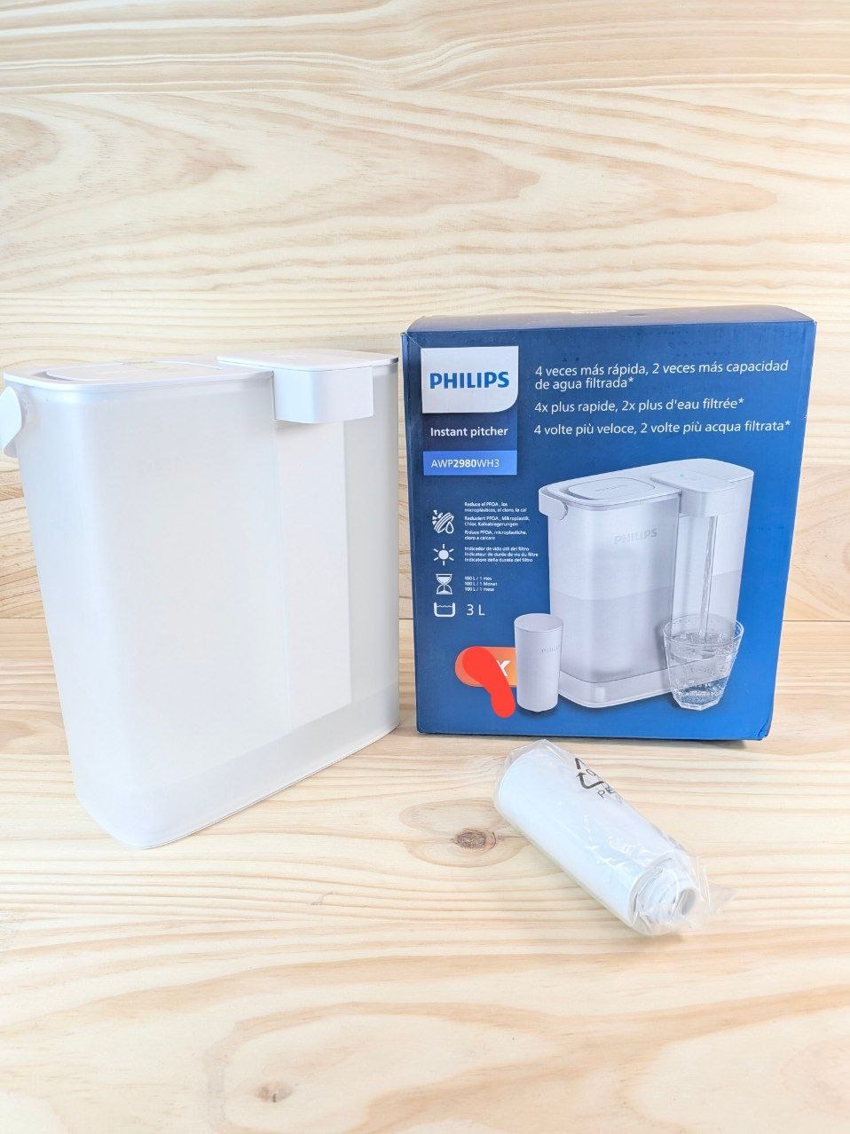 Jarra filtrante Philips Water Instant 3L 1 filtro