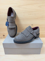 Zapatos Soldini Monk Strap Brogue Ante Gris 41 - foto 8