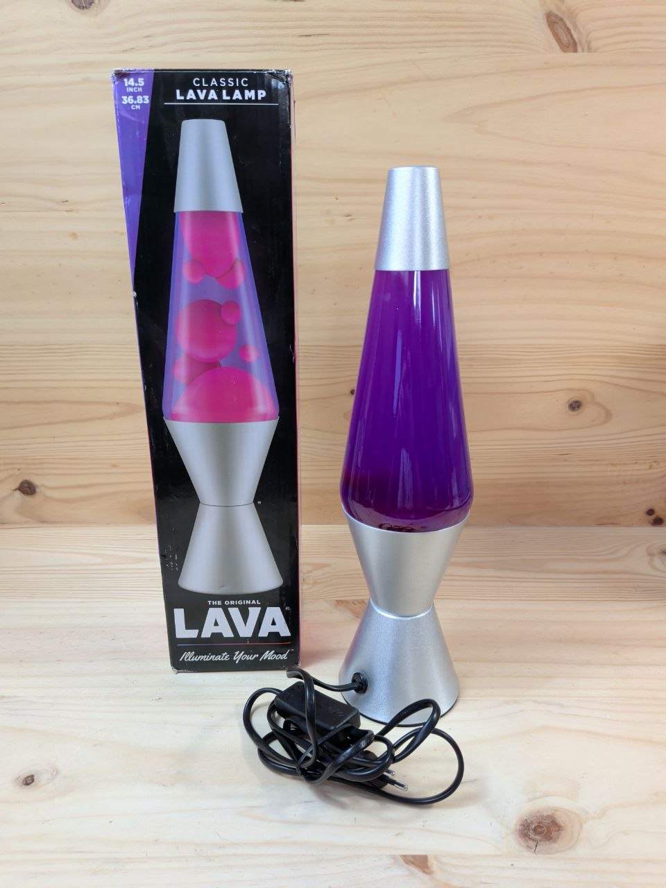 Lámpara Lava 2121 Cera Rosa Líquido Morado