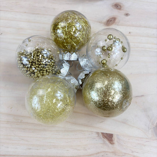 Bolas Navidad Inastillables 30 Piezas Dorado