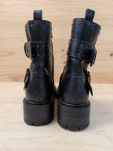 Botas Biker Obsel Hebillas Tachuelas Negro T36 - foto 2