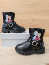 Botines Frozen Niña 24 Negros con Lentejuelas