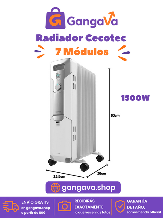 Radiador Cecotec ReadyWarm 7000 1500W 7 Módulos