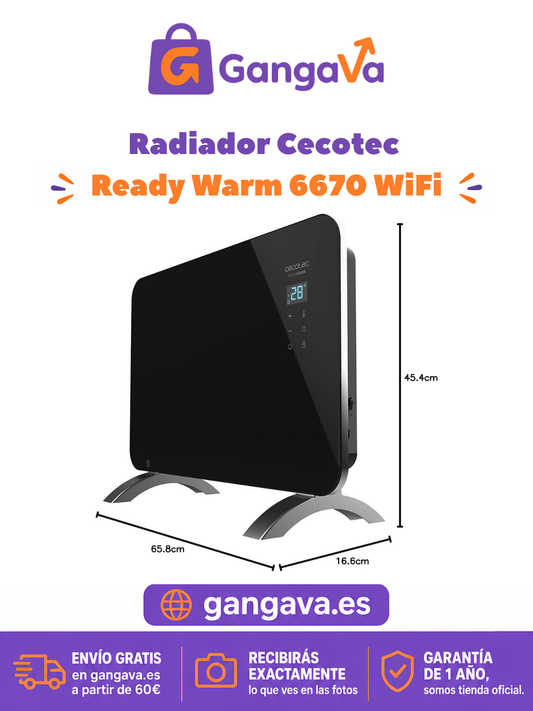 Radiador Cecotec Ready Warm 6670 WiFi 1000W - foto 1