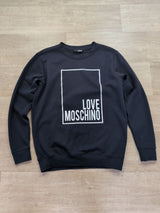 Sudadera Love Moschino Box Logo Negra Talla L