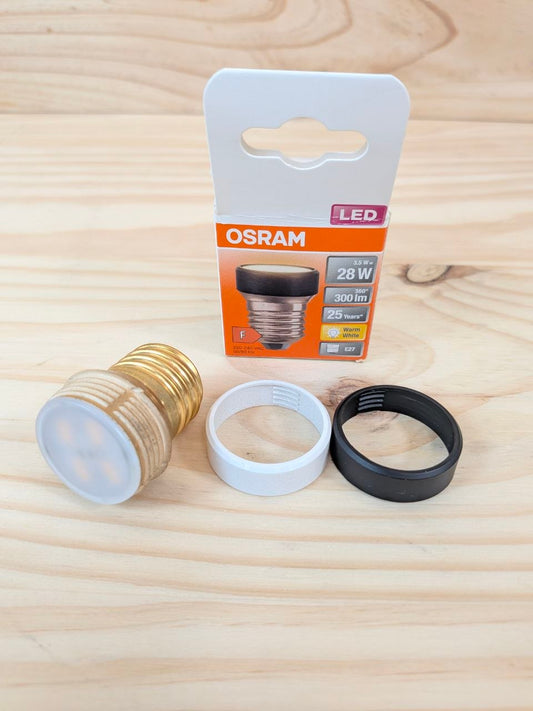 Bombilla Osram LED Star Flat E27 negra 3,5W