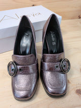 Mocasines Tacón Alesya Peltro T36 L106B06 - foto 3