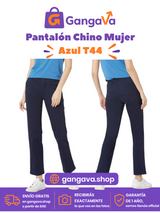 Pantalón Chino Mujer Amazon Essentials Azul T44 - foto 7