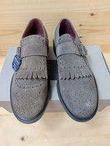 Zapatos Soldini Monk Strap Brogue Ante Gris 41 - foto 2