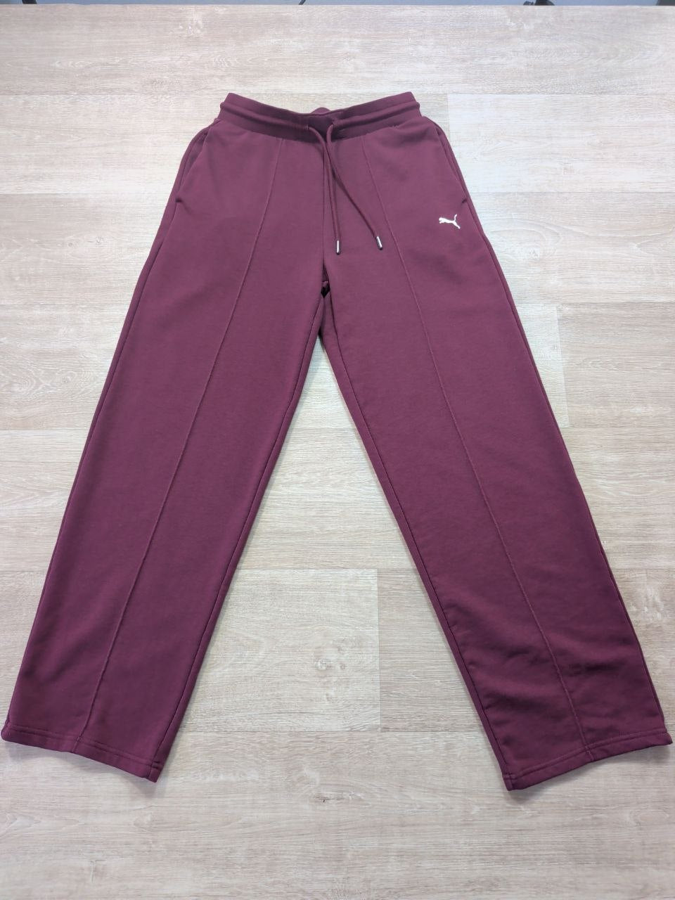 Pantalón Puma Mujer S Burdeos Pierna Ancha