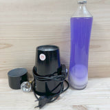 Fisura - Lámpara de lava morada con base negra - foto 3