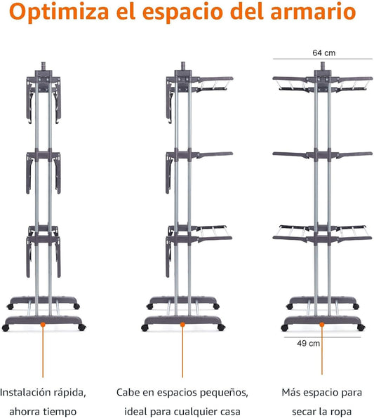 Amazon Basics Tendedero torre interior 4 niveles