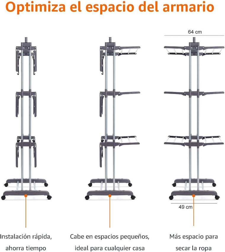 Amazon Basics Tendedero torre interior 4 niveles