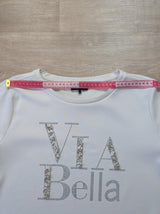 Camiseta Monari Via Bella Pedrería Blanca 42 - foto 6