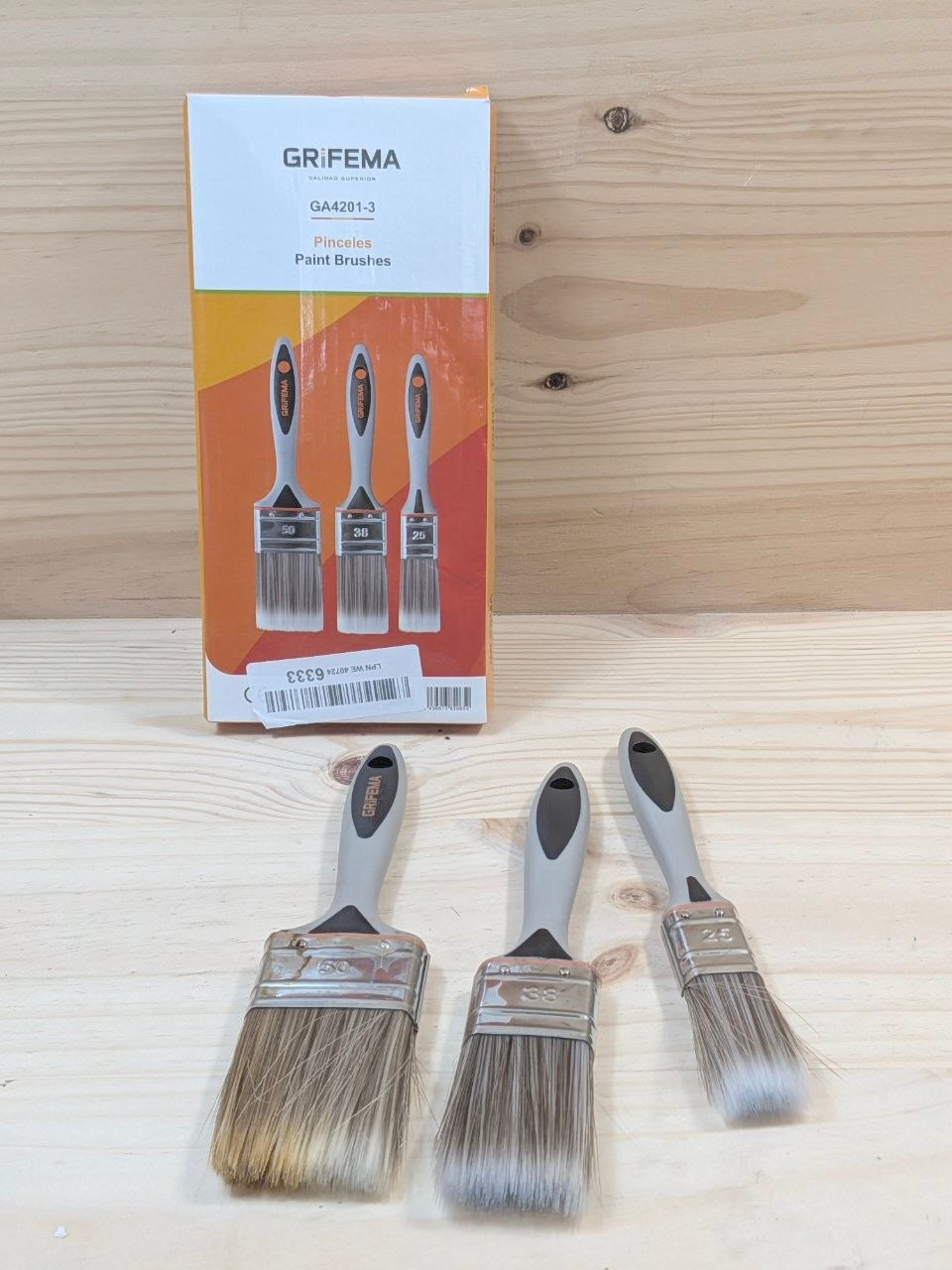 Pack 3 Brochas Pintura GRIFEMA 25/38/50mm