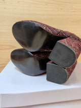 Botines Obsel Brocado Burgundy Dorado Talla 35 - foto 5