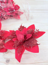 25 flores navideñas TIDEVAN con clips - foto 3