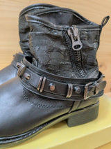 Botines Biker Obsel Mujer 37 Negro Hebillas - foto 4