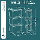 VOUNOT® Tendedero Vertical Plegable Tipo Torre 4 Niveles - foto 4