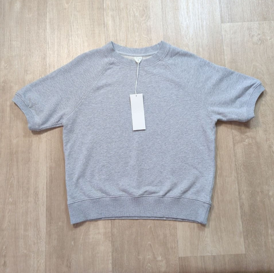 Sudadera Manga Corta French Terry Gris XXS