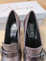 Mocasines Tacón Alesya Peltro T37 L106B06 - foto 4